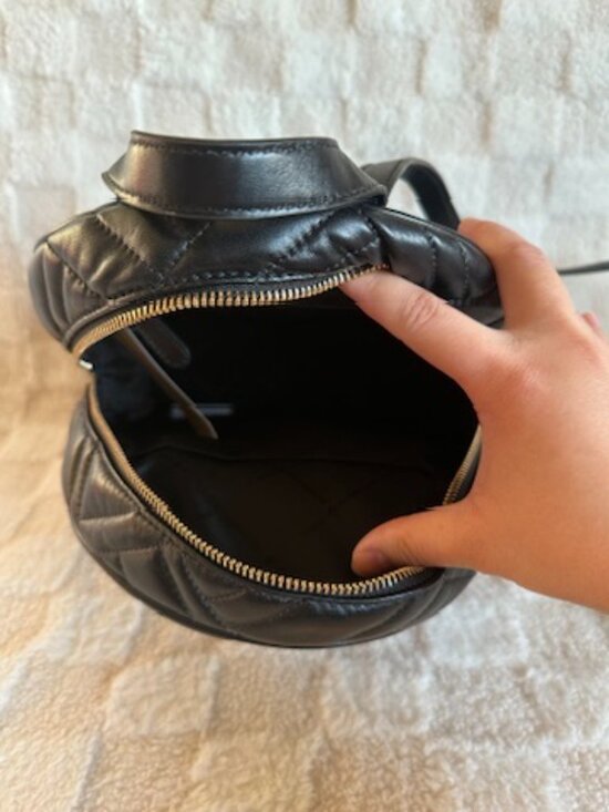 delvaux pebbled leather backpack Black Lucifer – Labellov Color:Brown and Beige Anne Klein Backpack pittsburgh shaped front exterior pocket
